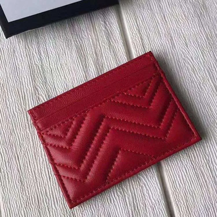 Mens Luxus-Kartenhalter Leder Zig Zag Kreditkarteninhaber Designer Frauen Mini Brieftaschen Tasche Veranstalter Porte Carte Kreditkarteninhaber