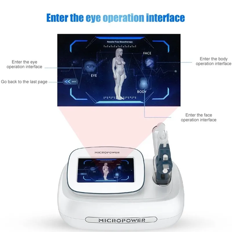 Portable Microneedles Fractional RF Machine Face Hud Lifting Dighting Whitening Body Wrinkle Removal Meso Beauty Spa