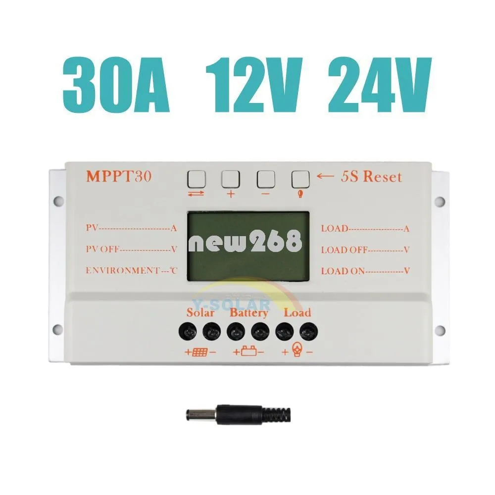 Mppt30 Solar Controller 30A MPPT30 12V 24V Auto Work LCD Display Light And ...