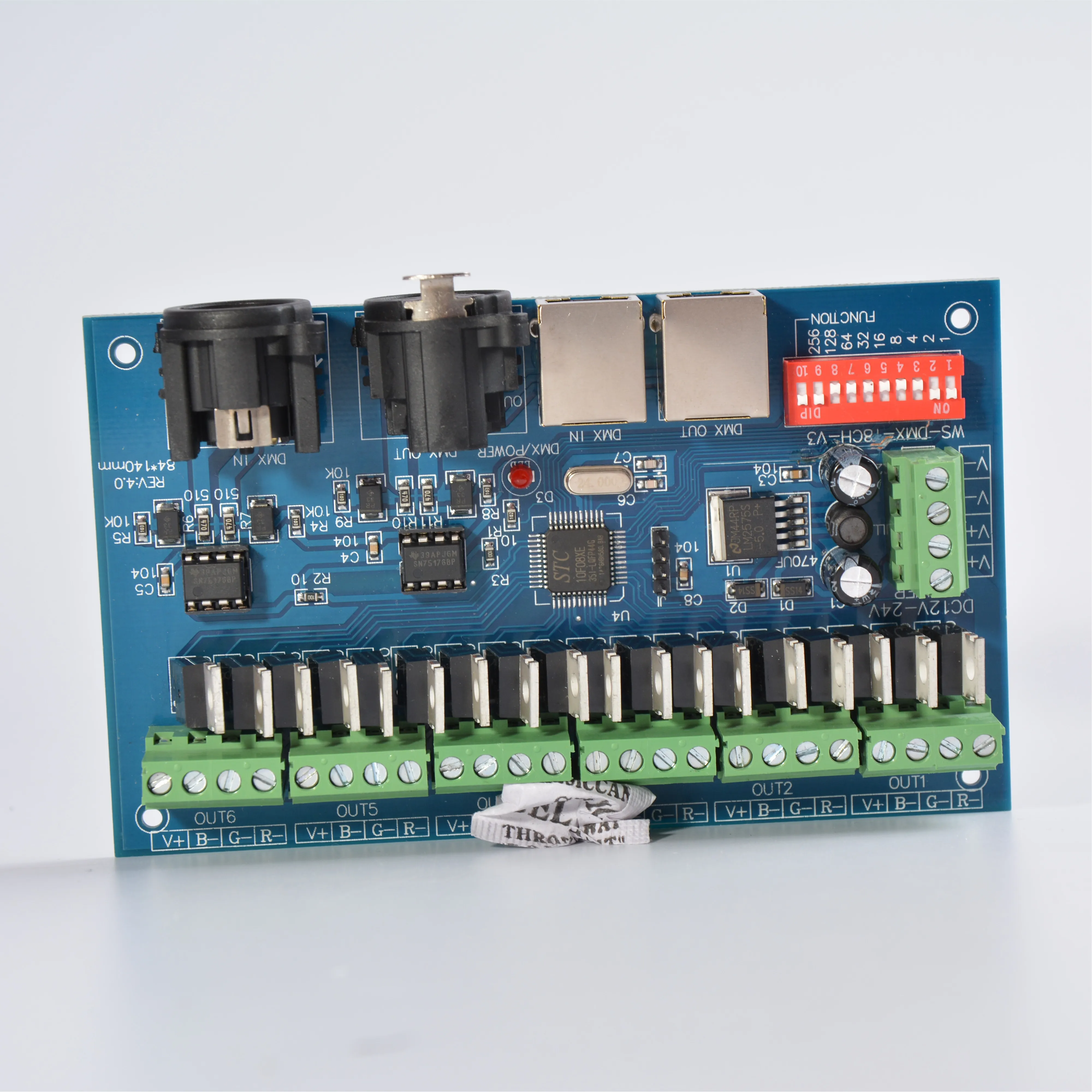 18CH DMX512 LED Decoder - 3A Channel DMX Controller Dimmer for RGB LED ...