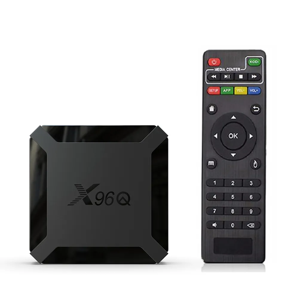 X96Q TV Box Android 10.0 1GB RAM 8GB Allwinner H313 Dört Çekirdek Desteği 4K Set TopBox Medya Oynatıcı