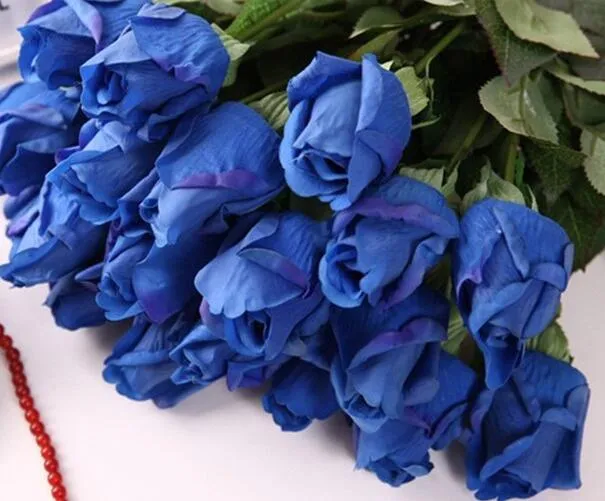 Fresh Rose Artificial Flowers Real Touch Rose Blommor, Heminredningar för Bröllopsfest eller Födelsedag GB124