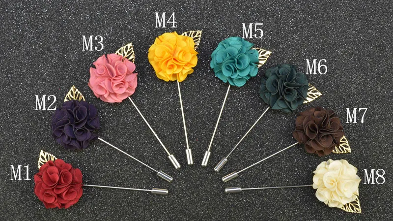 Fabric Flower Lapel Pin Elegant Women Men Lapel Flower Pin Wedding Party  Suit Dress Decoration Brooch