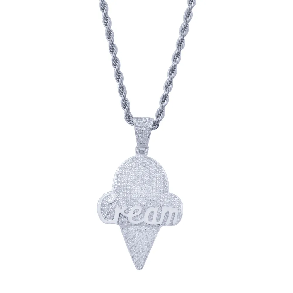 Iced out sales ice cream pendant