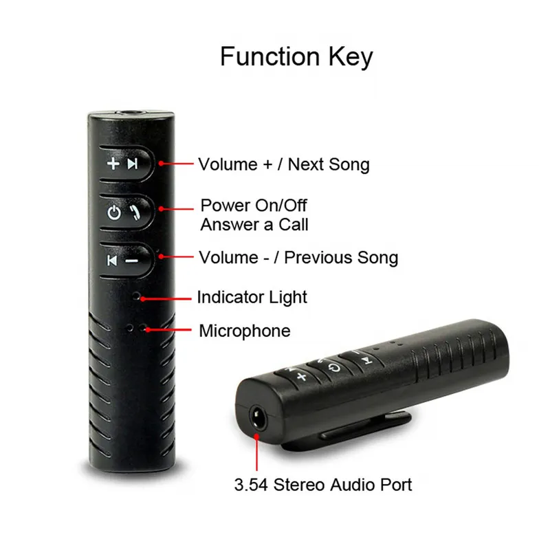 Universal Bluetooth Car Kit Handsfree 3.5mm Wireless AUX Audio
