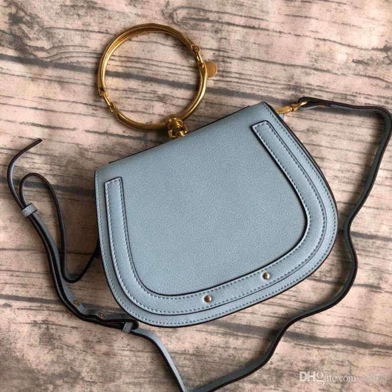 Designer- new fashion high-end luxury retro ring handbag leather designer bag brand-name bag six color optional number: 123777.