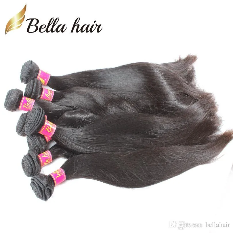 Bellahair 100 paquets de cheveux humains vierges mongols vague de corps extensions de trame de cheveux humains double trame 10 26