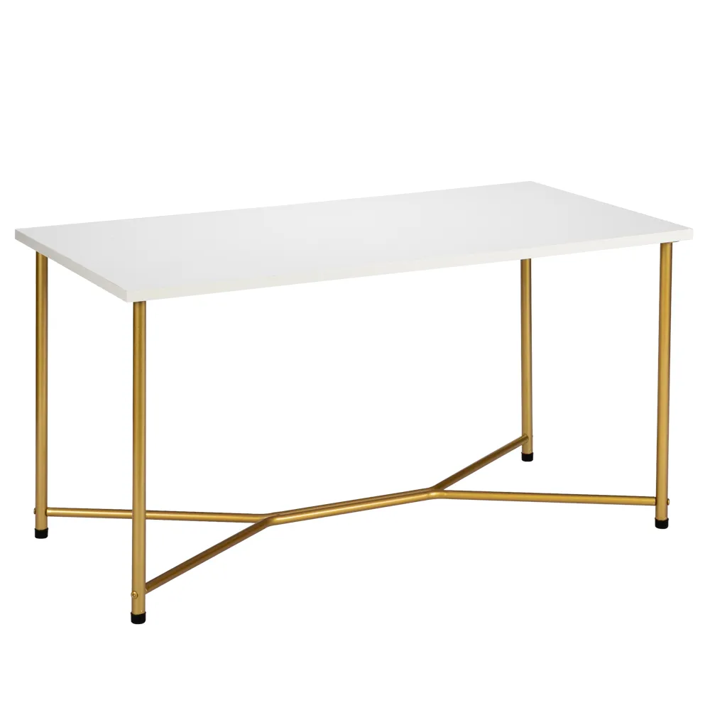 WACO GOLD середине века простой журнальный столик, мебель для гостиной, железные ножки водонепроницаемый центр коктейль чайные столы белые