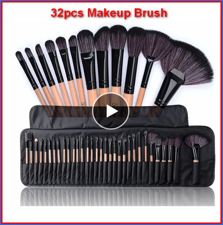 32pcs / set pinceles de maquillaje profesional con bolsa de Set Maquillaje Brocha para polvos cosméticos de 32pcs / set pinceles de maquillaje profesional con bolsa de Set Maquillaje Brocha para polvos cosméticos de