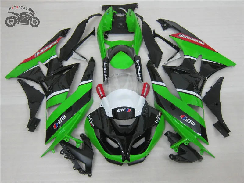 Бесплатный заказ обтекатели комплект для KAWASAKI Ninja 2009 2010 2011 2012 ZX6R зеленый черный мотоцикл обтекатель комплект 09-12 ZX6R ZX 6R 636 ZX636