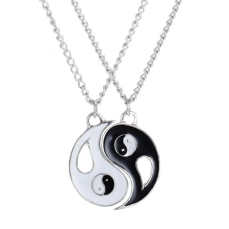 Melhor Amigo Colar Fantástico Ying Yang Pingente Colares Mulheres Homens Jóias para Amantes colar masculino Casais Colares