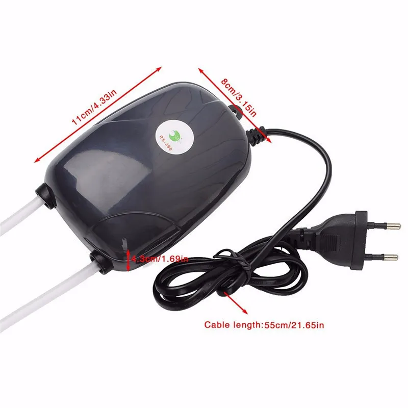 Aquarium Air Pump Mini USB Oxygen Pump Air Compressor Single Double Outlet Water Inflation Pump Aquatic Terrarium Fish Tank Accessories 8