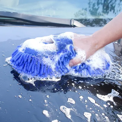 4pcs Microfiber Car Window Washing Home Cleaning Cloth Duster Towels Car Brush Cleaner Wool Soft Motorcycle Washer Care