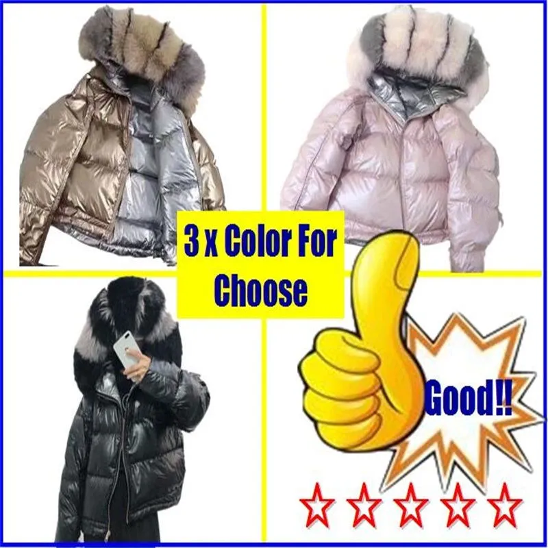 Lovers Down Jacket Winter Stand-up Collar Thick White Duck Down Padded Warm Loose Cotton Jacket Sports Casual Wear