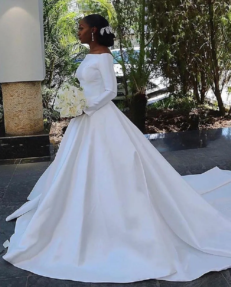 Long Sleeve Ball Gown Wedding Dress – misaislestyle