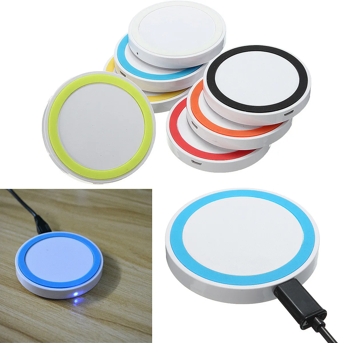 Mobile Phone Qi Wireless Charger Universal Charger Portable Thin