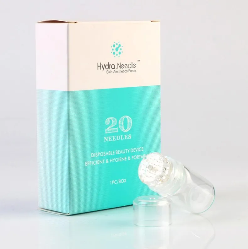 Hydra Needle 20 Pin Aqua Micro Channel Mesotherapy Gold Needles Fine Touch System Derma Stamp