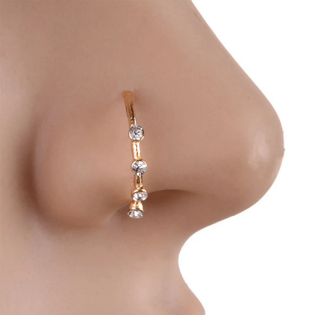 14 karat gold - Labret piercing - Dermal Piercing - Nose hoop - Nose ring - Nose  stud - Nostril Hoop - Cartilage piercing DOLCE COLLECTION - New Era Jewelry  Design