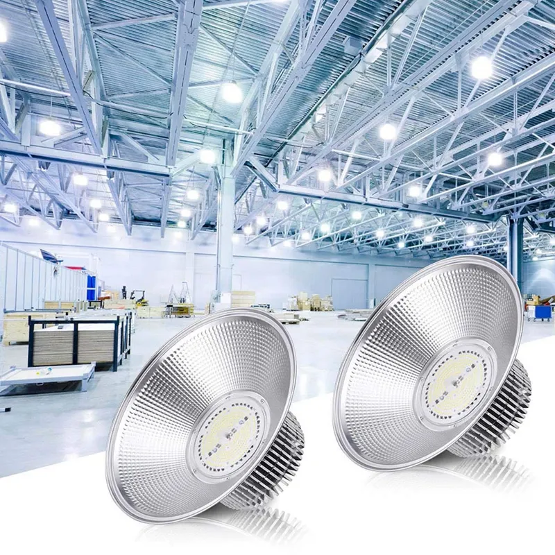 50W 100W 150W 200W 250W LED High Bay Light 6000-6500k Kommersiell Industriell högkorg Led Shop Light Warehouse Fixture Lamp