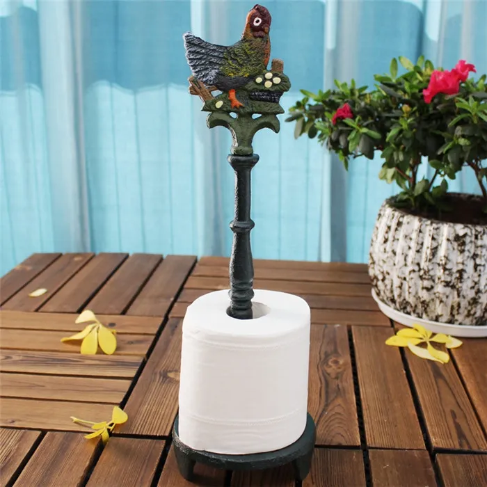 Cast iron rooster online paper towel holder