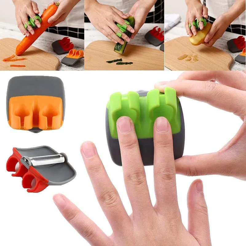 ヤシのピーラーフルーツの野菜の手ピーラースウィフトピーラー2本の指の平面は果物の野菜ゼスターのキッチンツールを開催します