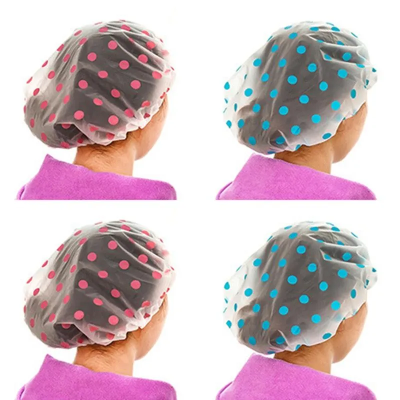 Épaissir douche couverture de cheveux mode imperméable bonnet de douche réutilisable dentelle élastique bande bain cheveux casquettes chapeau femmes cuisine anti-fumée chapeau BC BH1335