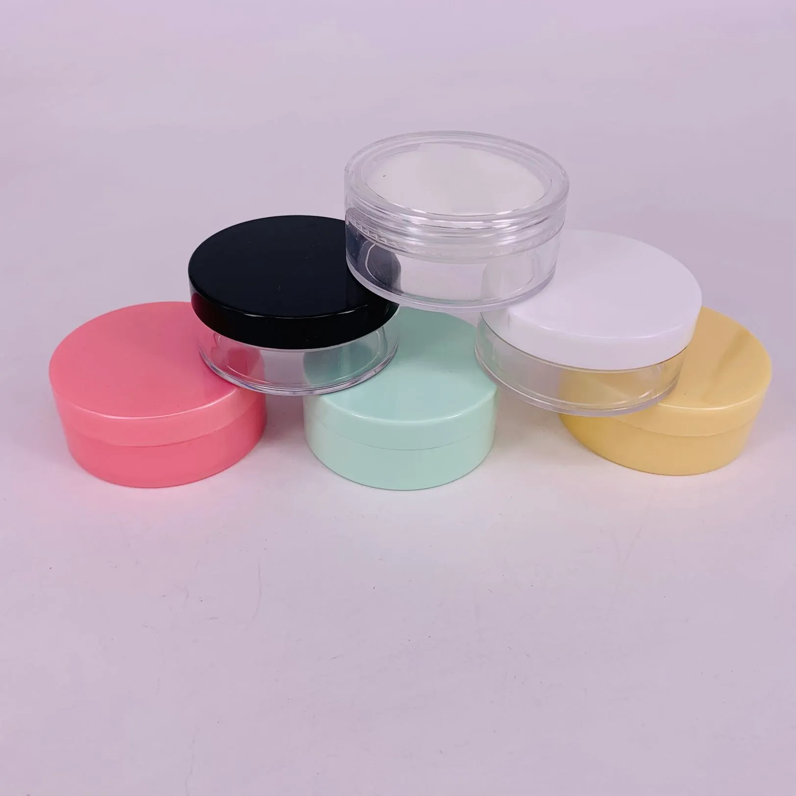 30 g 30ml plastic lege poeder bladerdeeg Case 50ml make-up case reiset make-up cosmetische potten containers met zifterpot en deksels