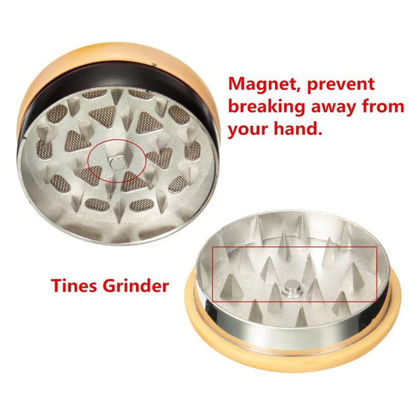 3 -warstwowy Hamburger Metal Herb Grinder Cookie ciastka ciastka cynk stop Tobacco Tobacco Grinders Shark zęby burger uroczy design muller palenie akcesoria