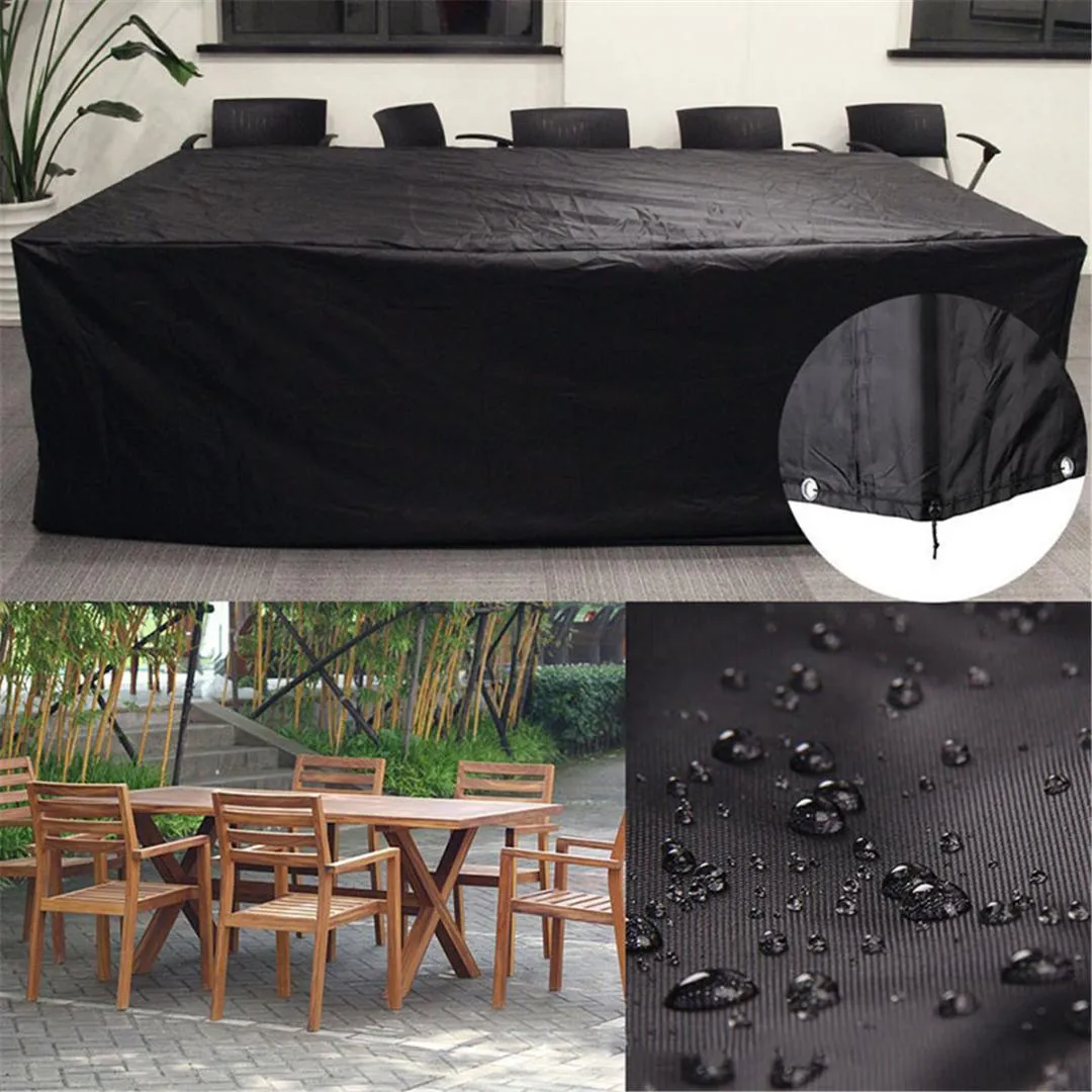 PVC Waterproof Outdoor Garden Patio Furniture Cover Dust Rain Snow Proof Table Chair Sofa Set Covers Household Accessories