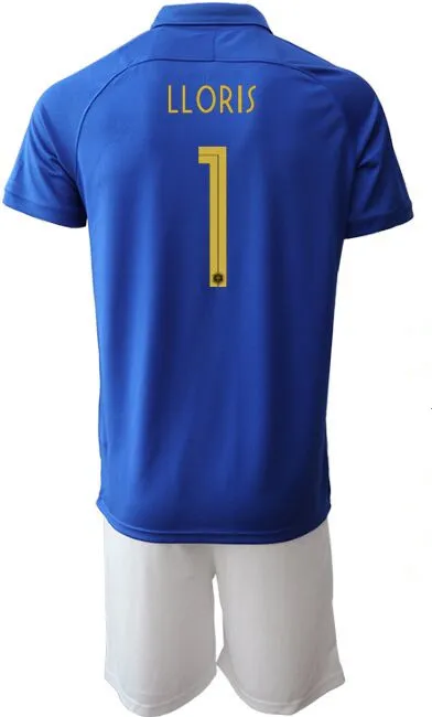 France No1 Lloris 100th Anniversary Edition Kid Soccer Country Jersey