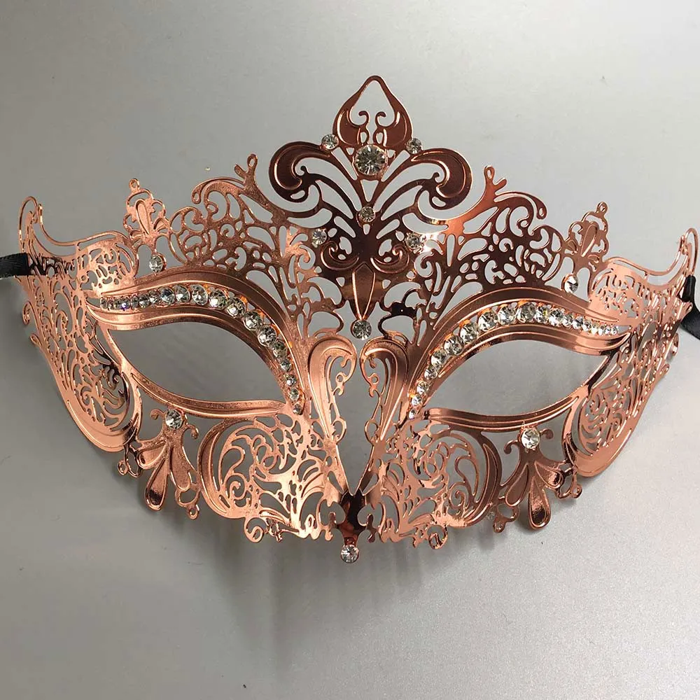 Gold Filigree Masquerade Mask Pair - Swan & Vampire Style For Couples, Costume Party 7 thumbnail image