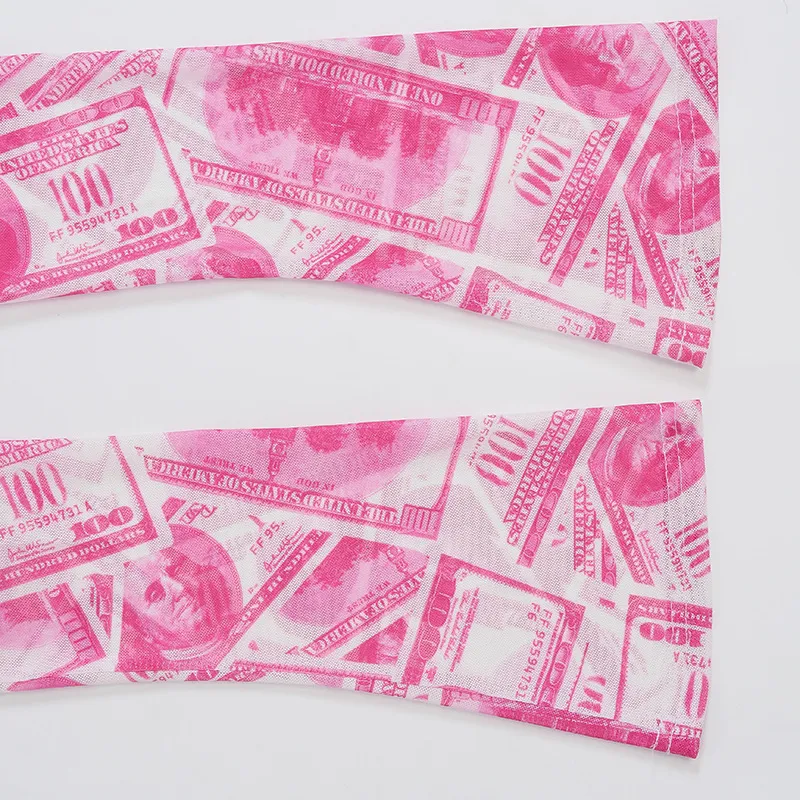 no brand, Other, Two Piece Pink Money Print Set