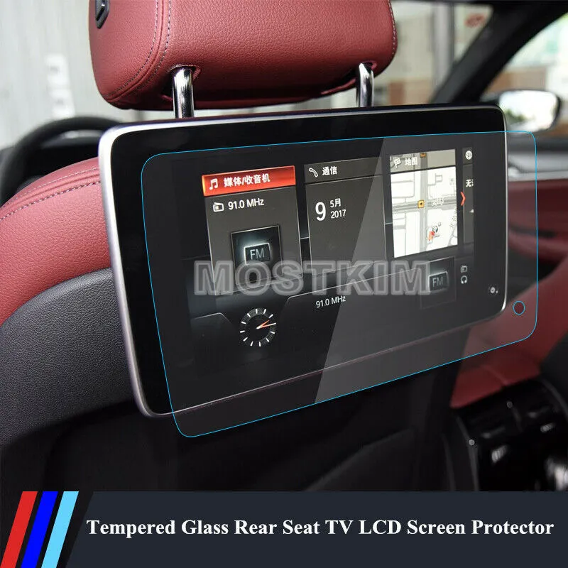 Protecteur d'écran LCD pour siège arrière en verre trempé pour BMW série 5 G30 2017-2019