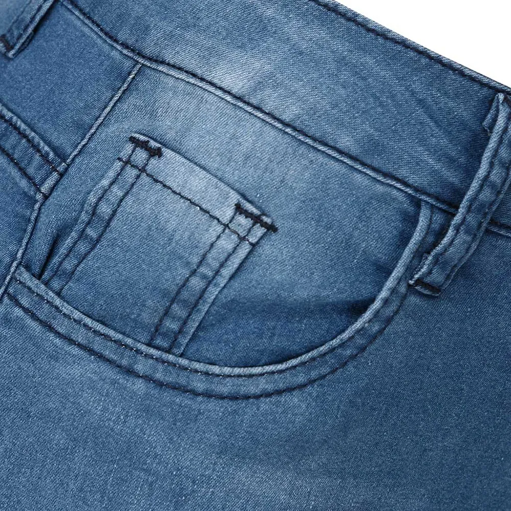 Calça jeans stretch de cintura alta feminina, vintage, fina