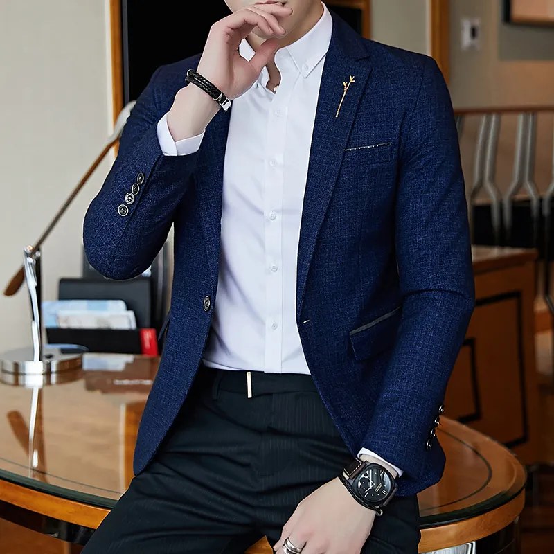 Autumn Blazer Hombre Blazer Masculino Completo Plus Size 5xl Slim