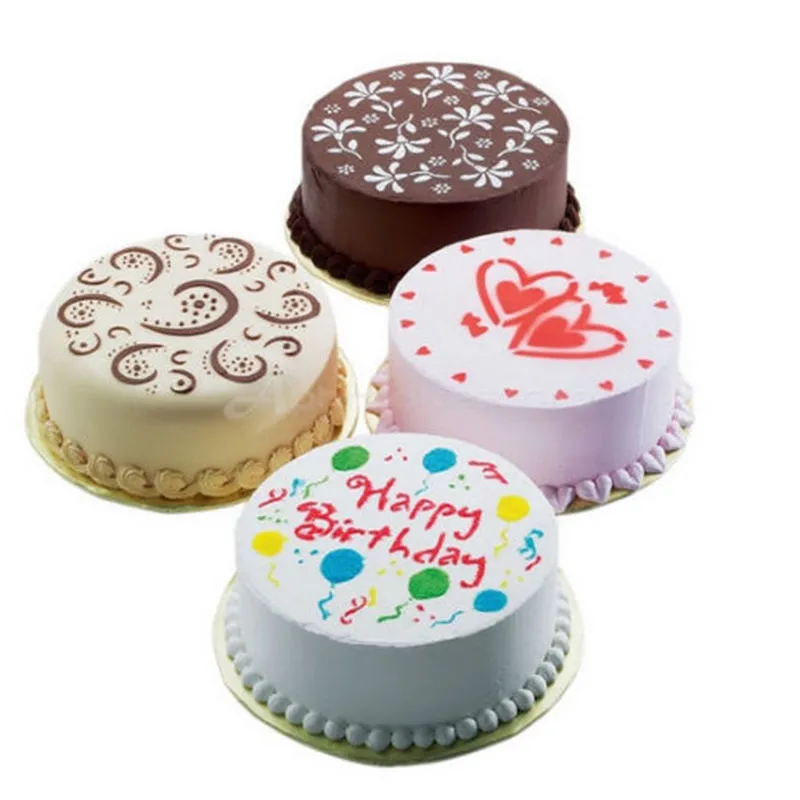 FVVMEED Set 4 Stampi Spray Per Torte Motivi Floreali – Pizzo Per Decorazione In Plastica Alimentare - 3