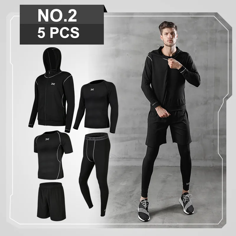 Set Gym Clothing Compression Clothes Fitness Running Jogging Homme