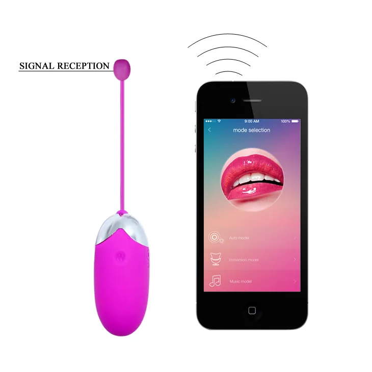 Vibratore telecomandato per app intelligente wireless Bluetooth ricaricabile USB per donne Vibratore vibrante per uovo di salto clitoride Giocattoli del sesso con palla Kegal