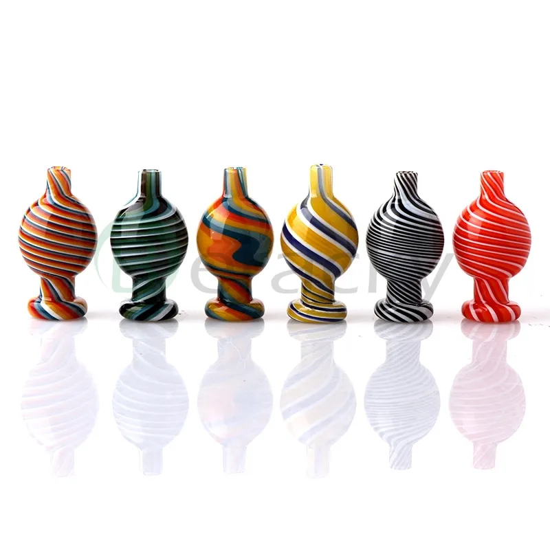 Smoke US Color Wig Wag Glass Bubble Carb Cap Colorido Único Universal Caps para Quartz Banger Nails Glass Bongs305d