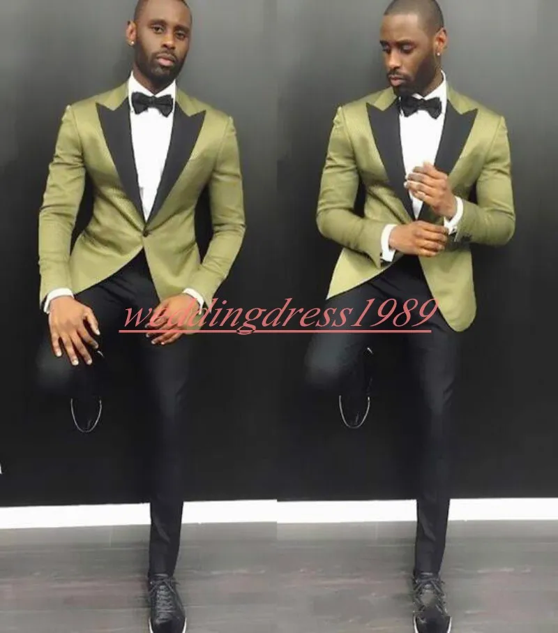 Business 2019 Men Suits Formal Groom Tuxedos Best Man One Button Bridegroom Cheap Wedding Tuxedos Suits Groomsmen Suits (Jacket+Pants)