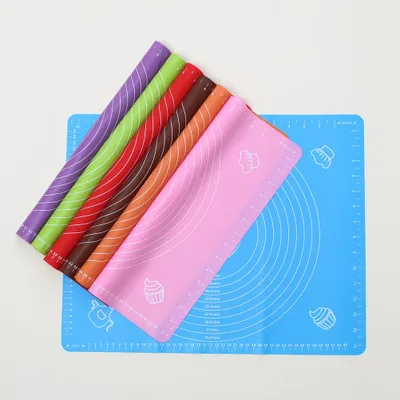 50 * 40cm Kitchen Baking Tools Baking Mat Silicone Mat Flour Insulation Western Mat Random Color DHL delivery XD22643