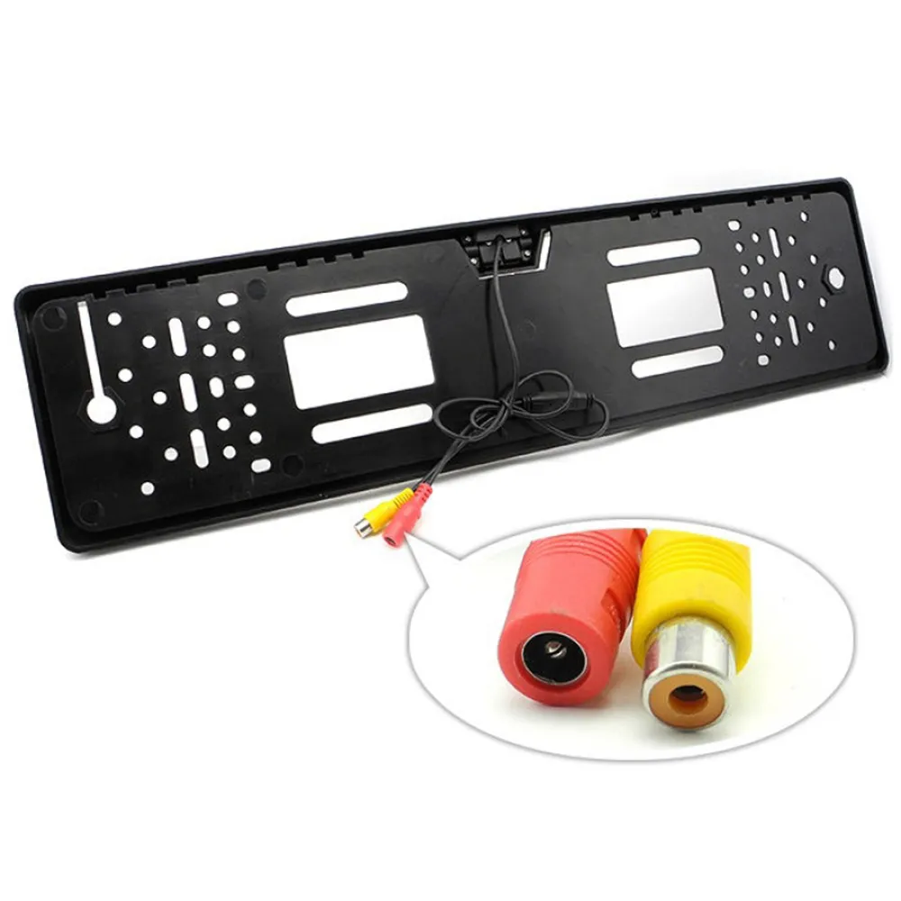 Freeshipping Europe license plate frame 170 European Universla Car License Plate Frame Auto Reverse Rear View Backup Camera 4 LED CY991-CN