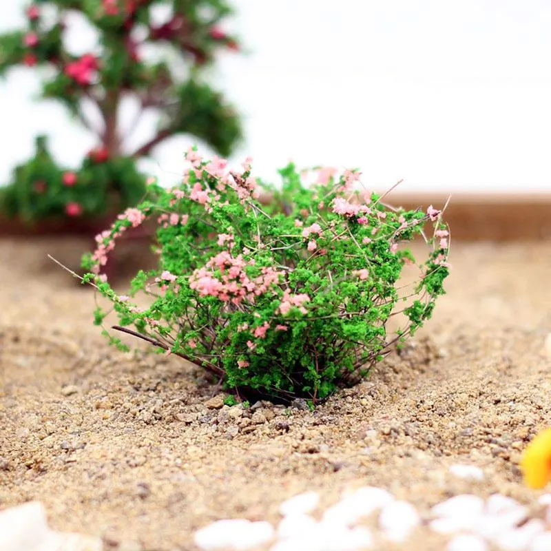 искусственный куст цветок миниатюрный фея садовый дом дома украшения мини-ремесло микрозагодный дизайн декор DIY аксессуары
