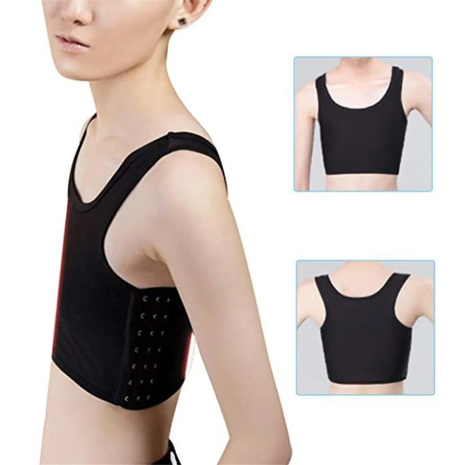 Womens Les Lesbian Tomboy Bra Slim Fit Short Vest Chest Binder Tops Plus  Size Intimates Breathable Buckle Breast From 6,46 €