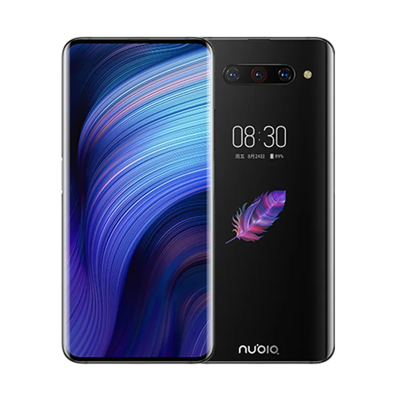 Originale Nubia Z20 4G LTE cellulare 6GB RAM 128GB ROM Snapdragon 855 Plus Android 6,42 pollici curvo doppio schermo intero 48MP 4000mAh Impronta digitale ID Smart Mobile Phone