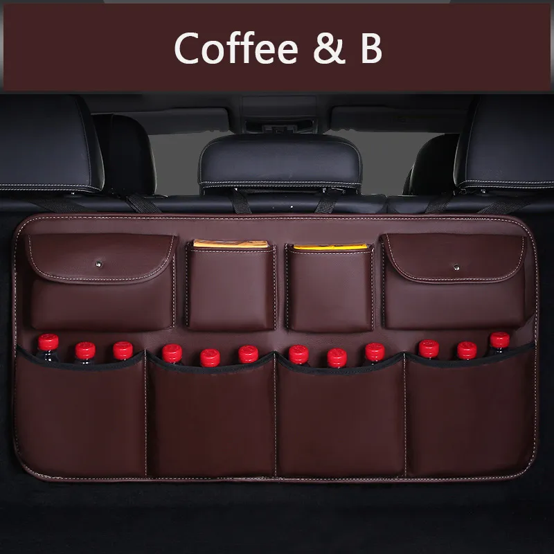 Luxury 8 Pocket Leather Suv Rear Storage Organizer With Multi Pockets For Rear  Seat Back Storage And Tidying Interior Accessories From Lshl520, $24.15