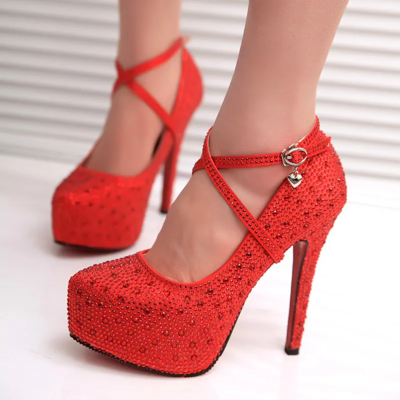 2019 escarpins en cristal femmes chaussures plate forme talons hauts chaussures de mariage mari e rouge argent plate forme talons hauts dames
