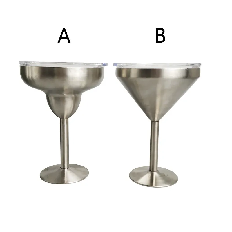 8oz margarita glas martini cocktail vin tumbler goblet kopp glas dubbel vägg rostfritt stål isolerade vinglas fedex