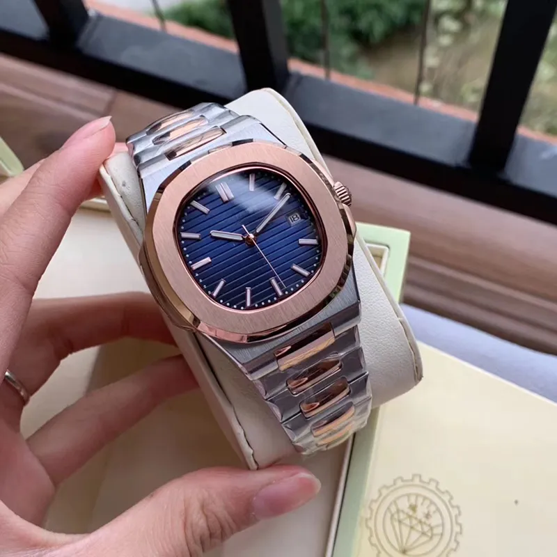 Ny stil automatisk rörelse män titta på glas baksida sapphire crystal 316 rostfritt band watch270p