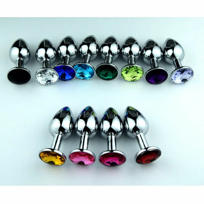 Analspielzeug SEX Butt Toy Plug Anal-Vaginaleinsatz Edelstahl Metall Jeweled Stopper Sexy A098